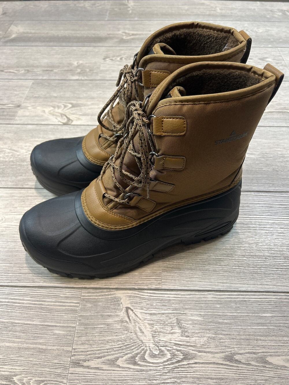 Staheekum Men's Waterproof Cold Weather Snow Boot Brown 12 EUC